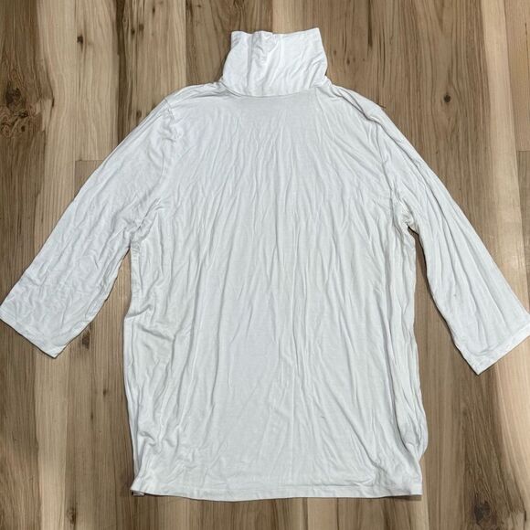 Torrid Super Soft Slub Turtleneck Top White Women’s Large - Picture 2 of 3
